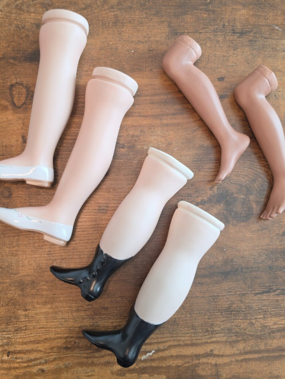 Lot of 3 Pairs of Porcelain Bisque Doll Legs Doll Making Repair Parts Painted